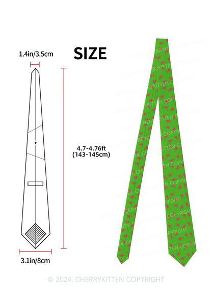 Green Spider Y2K Necktie Cherrykitten