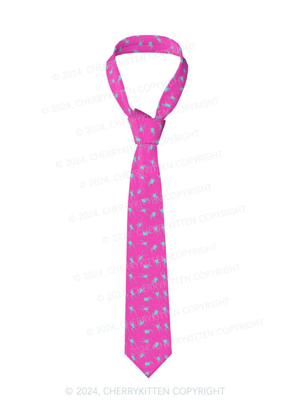 Hot Pink Spider Y2K Necktie Cherrykitten