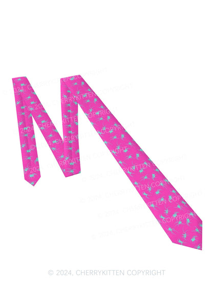 Hot Pink Spider Y2K Necktie Cherrykitten