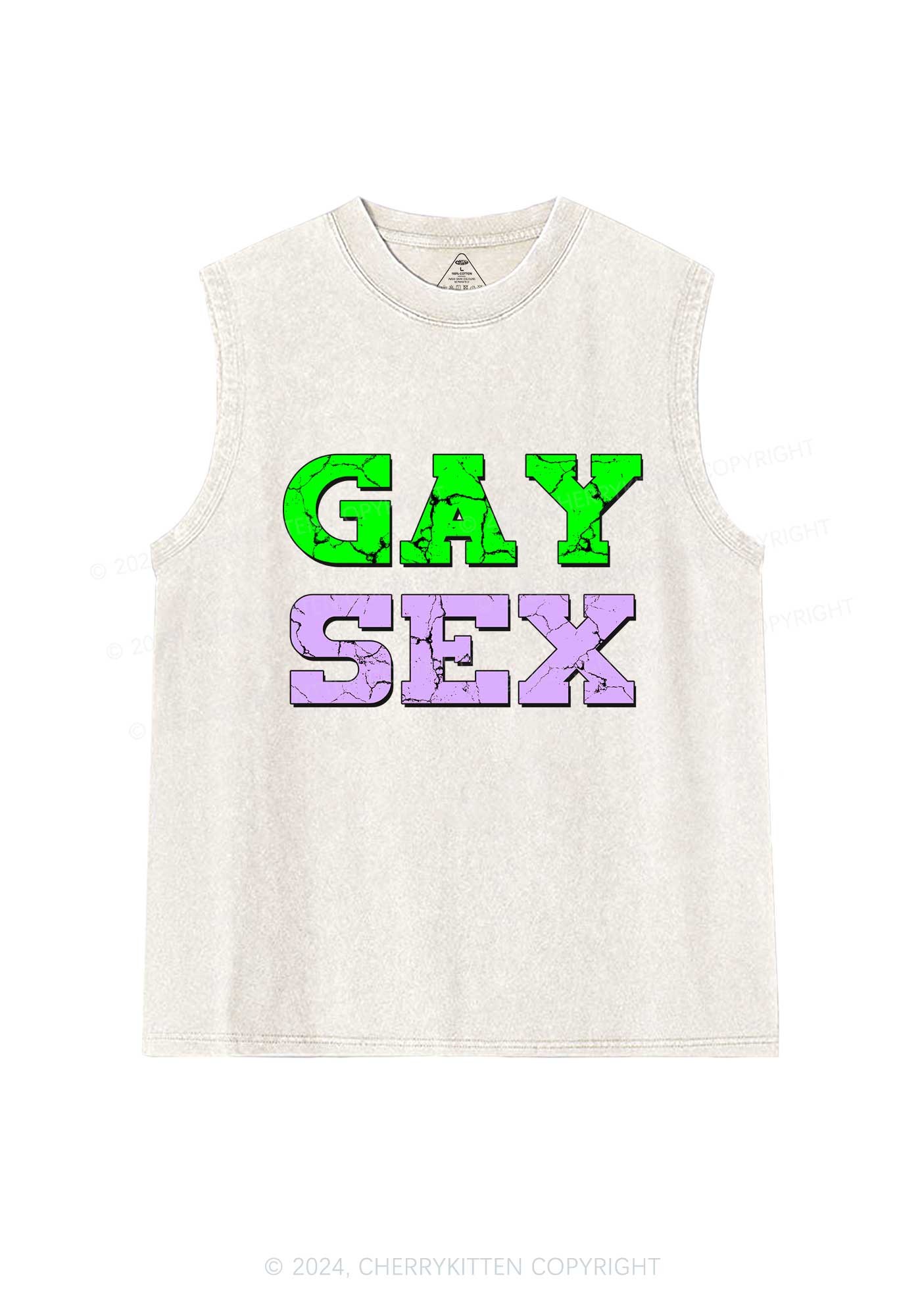 Gay Six Y2K Washed Tank Cherrykitten