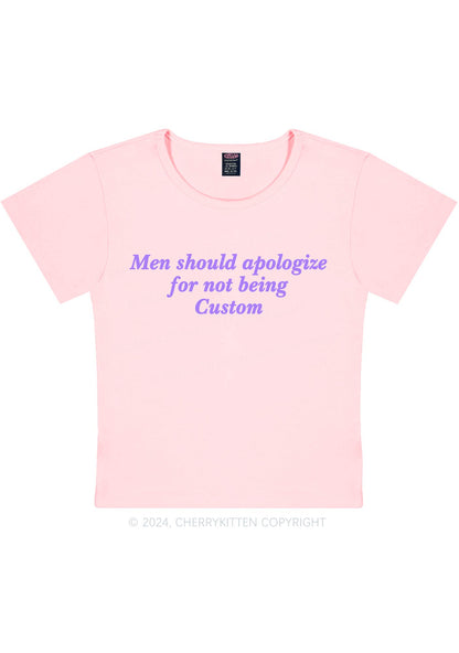 Men Should Being Custom Y2K Baby Tee Cherrykitten