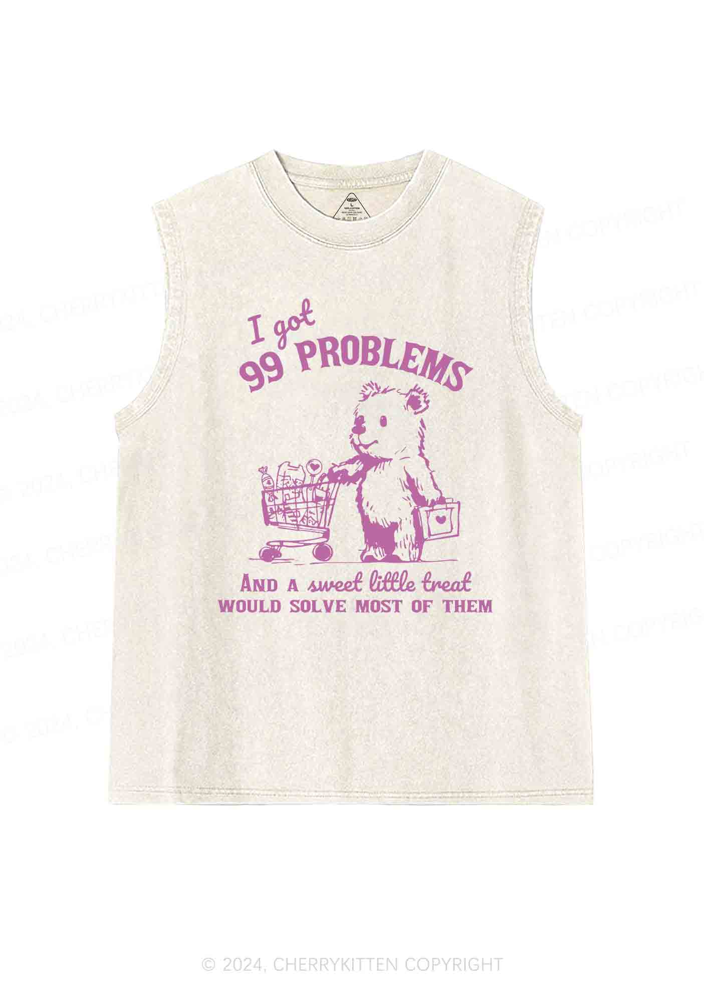 Ninety-nine Poblems Y2K Washed Tank Cherrykitten