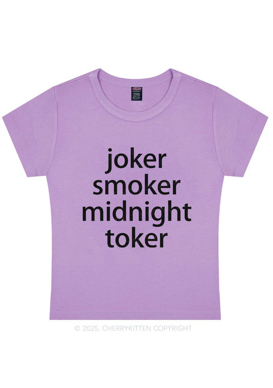 Joker Smoker Midnight Toker Y2K Baby Tee Cherrykitten