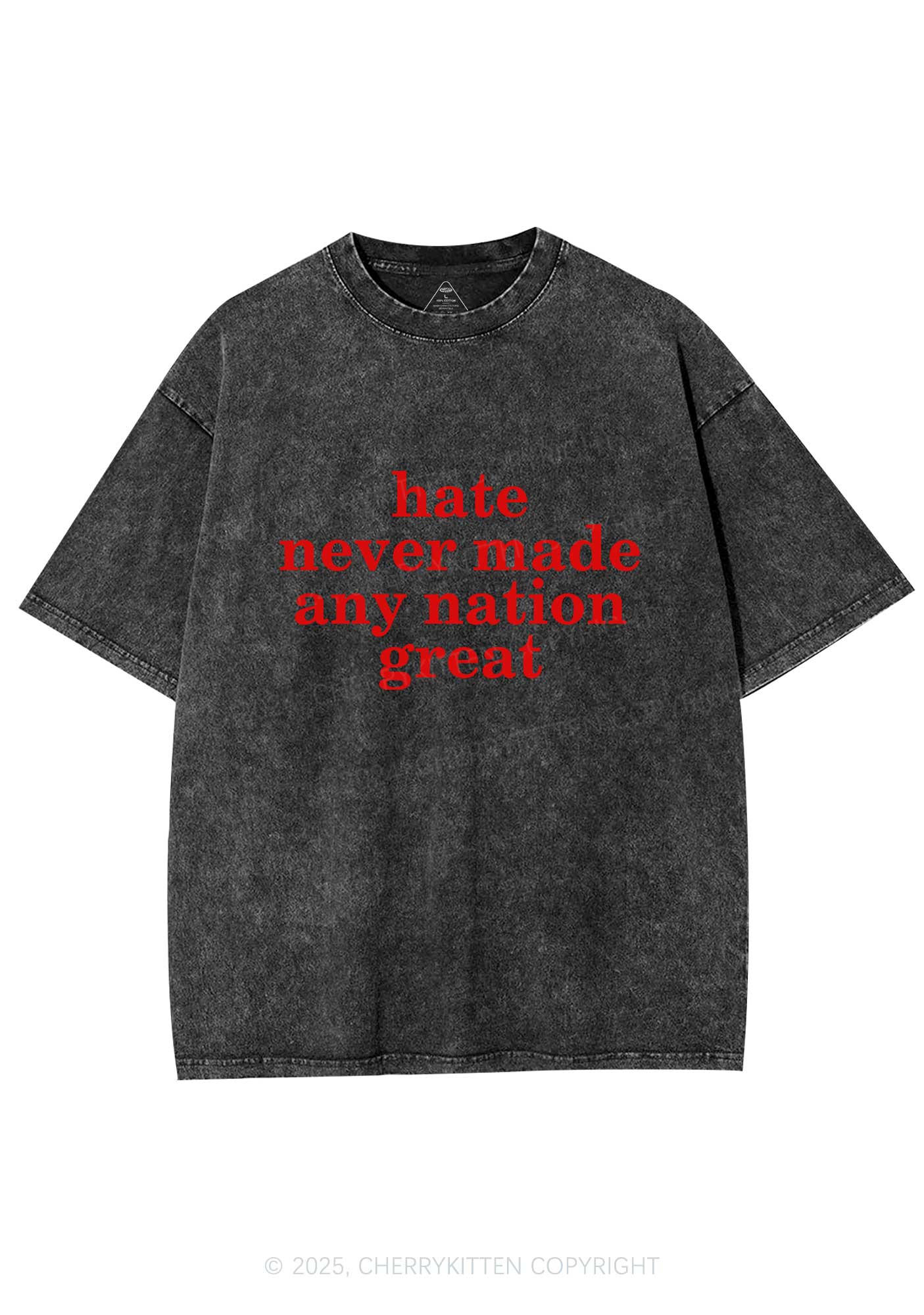 Hate Never Made Nation Great Y2K Washed Tee Cherrykitten