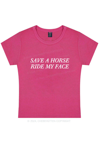 Ride My Face Y2K Baby Tee Cherrykitten