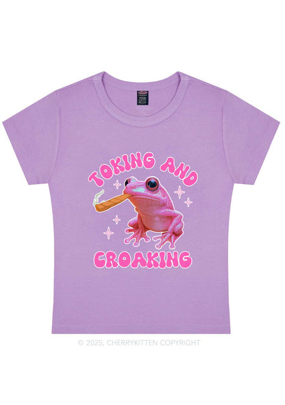 Toking And Croaking Y2K Baby Tee Cherrykitten