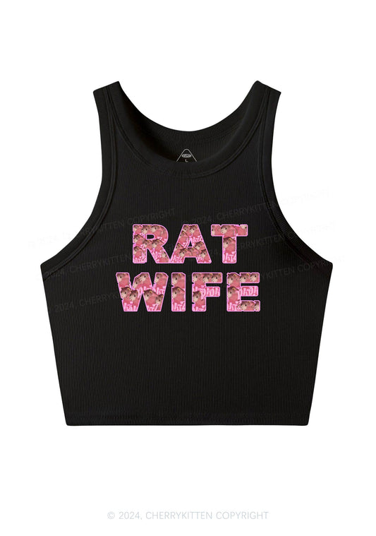 Rat Wife Y2K Crop Tank Top Cherrykitten