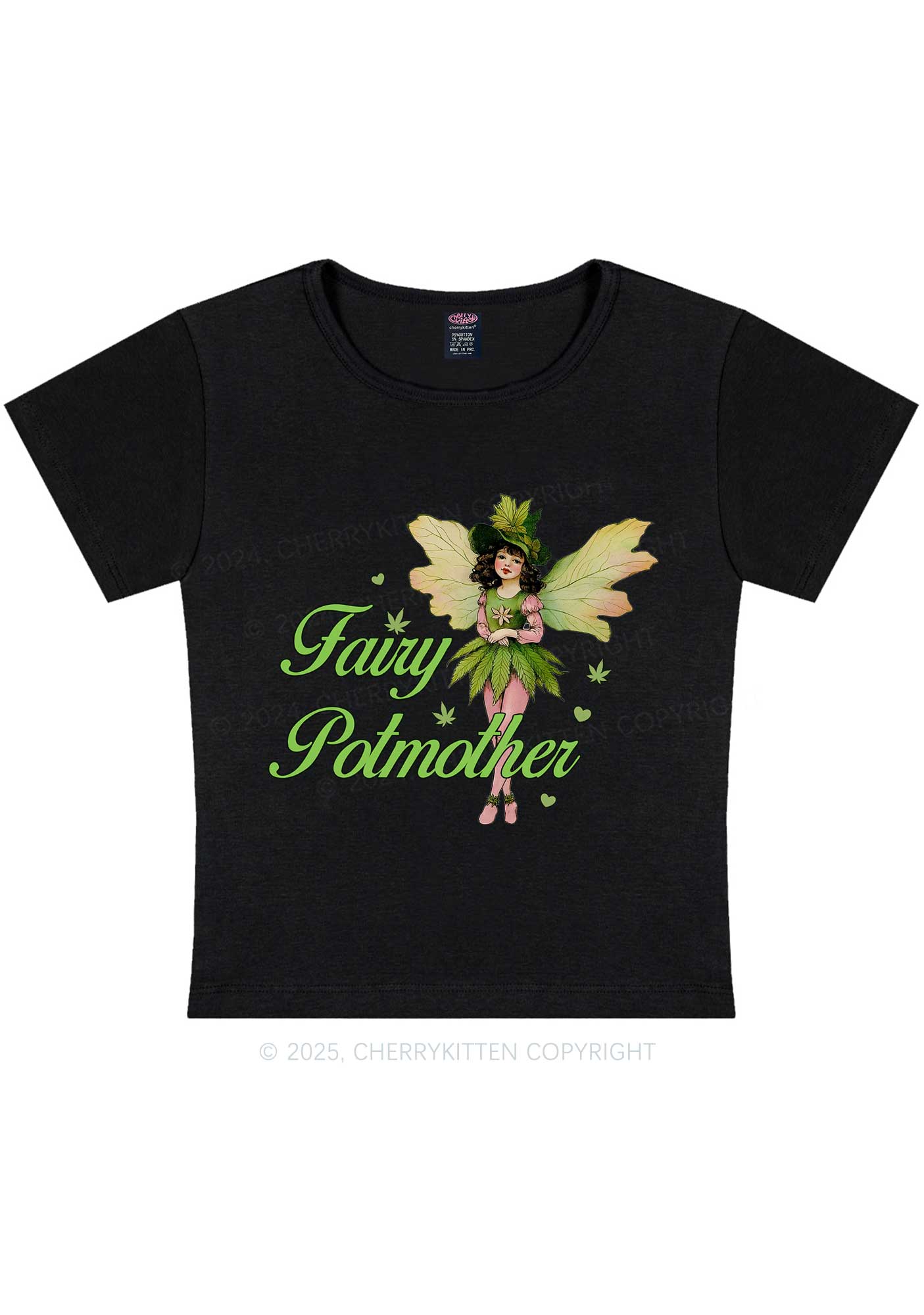 Fairy Potmother Y2K Baby Tee Cherrykitten