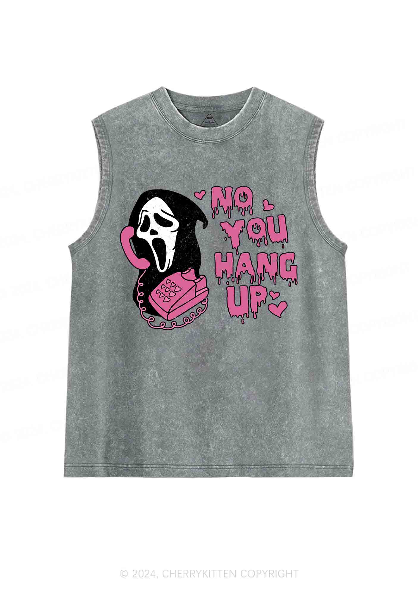 Halloween No You Hang Up Y2K Washed Tank Cherrykitten