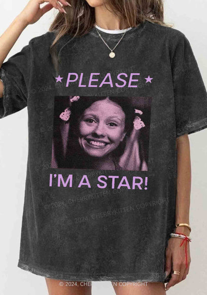 Halloween I'm A Star Y2K Washed Tee Cherrykitten