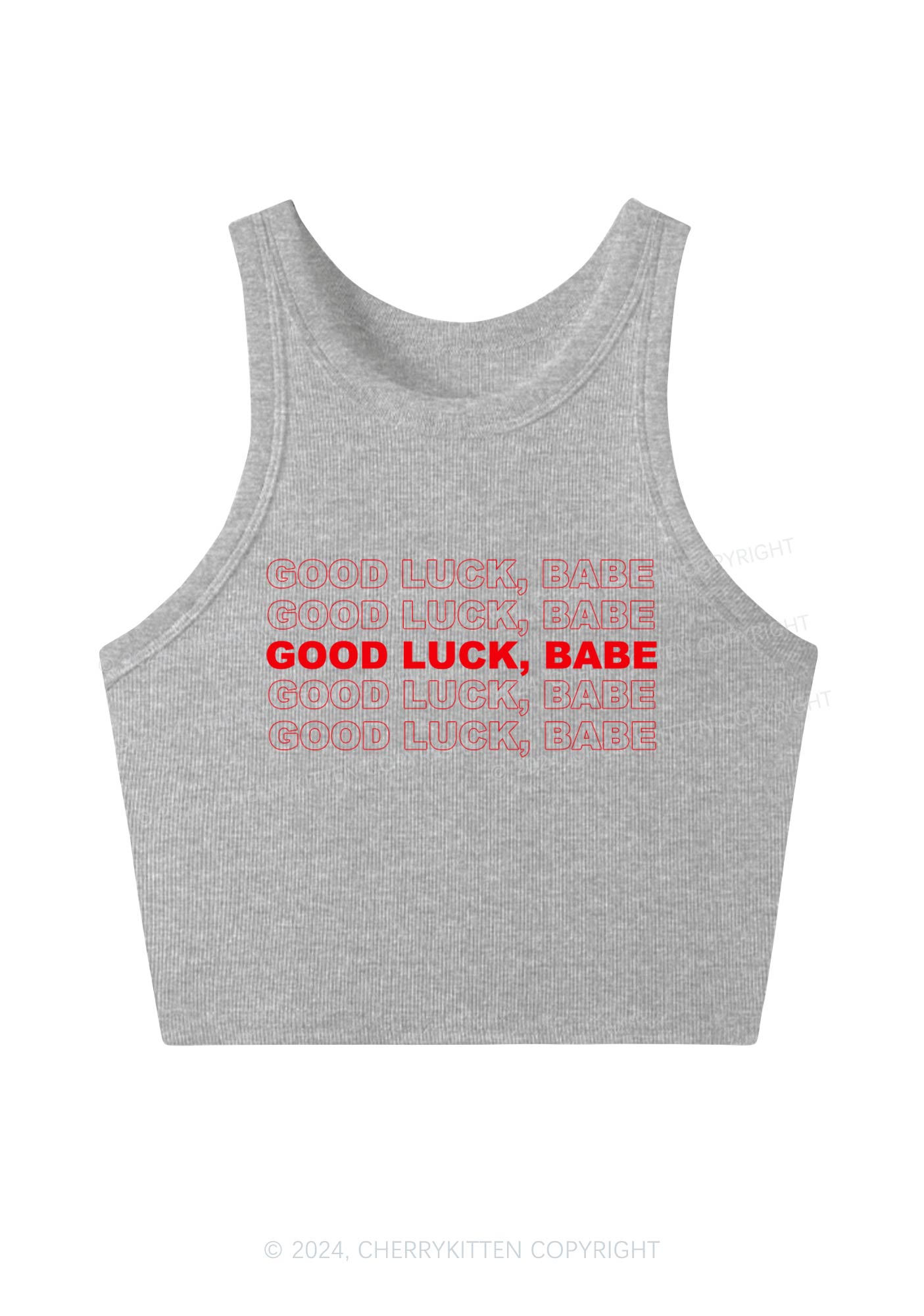 Good Luck Babe Crop Tank Top Cherrykitten