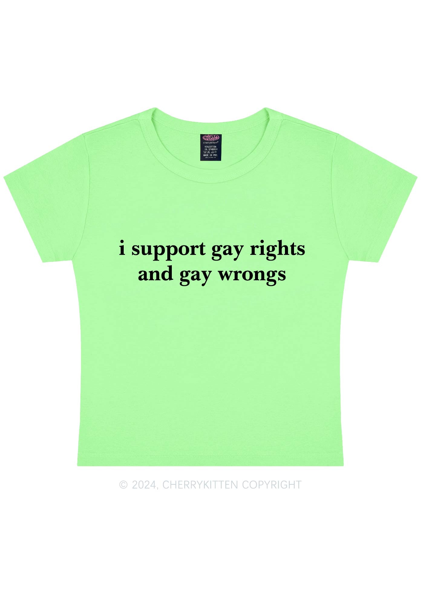 Support Gay Rights Y2K Baby Tee Cherrykitten