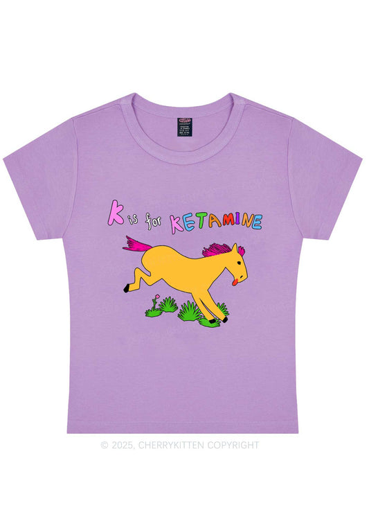 K Is For Pony Y2K Baby Tee Cherrykitten