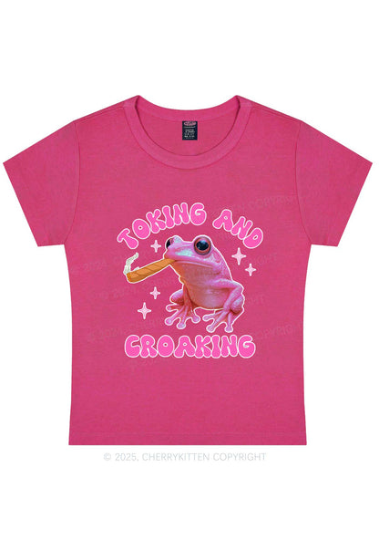 Toking And Croaking Y2K Baby Tee Cherrykitten