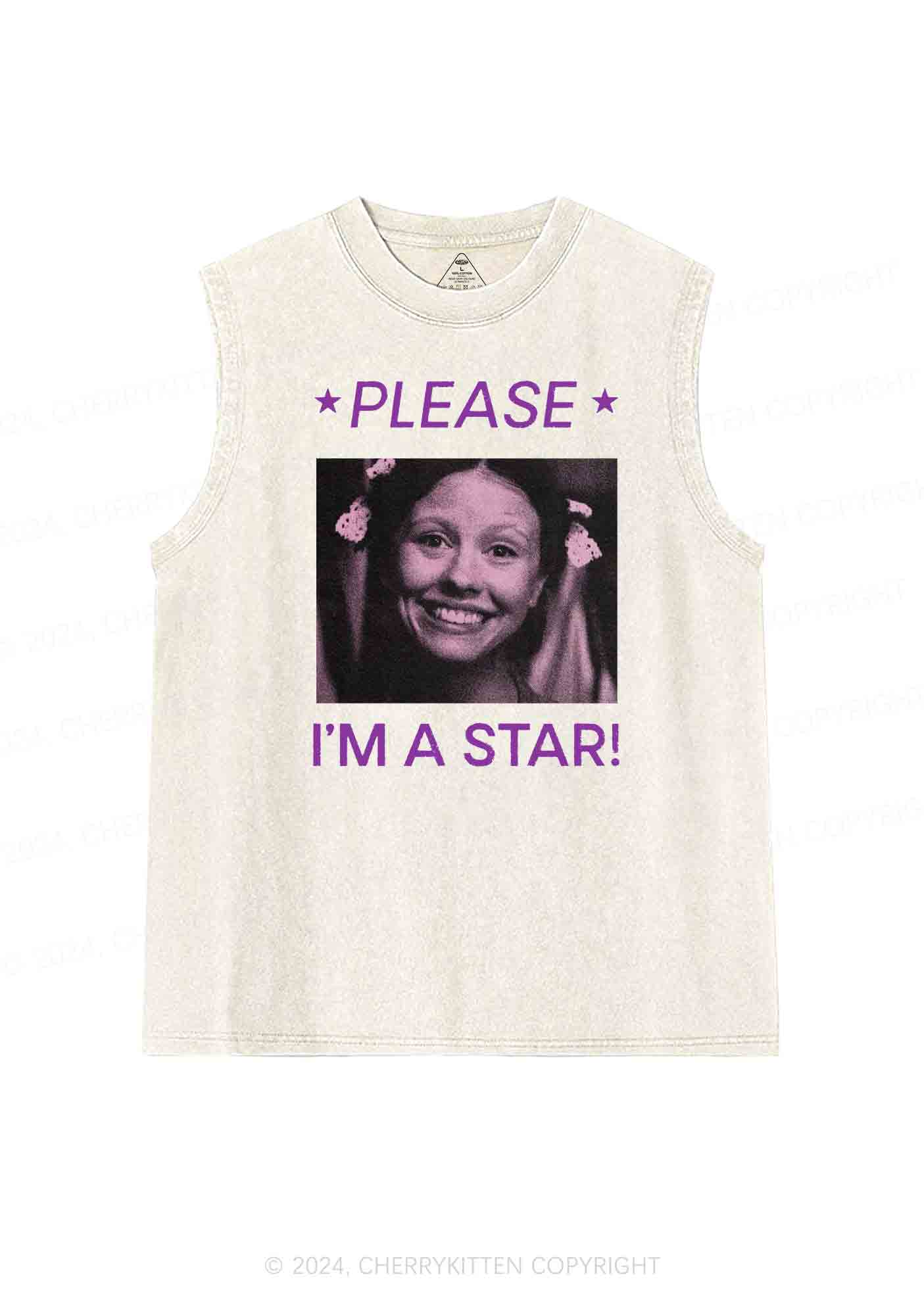 Halloween I'm A Star Y2K Washed Tank Cherrykitten