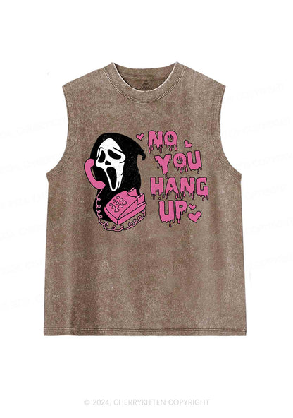 Halloween No You Hang Up Y2K Washed Tank Cherrykitten