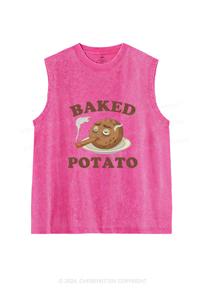 Baked Potato Y2K Washed Tank Cherrykitten