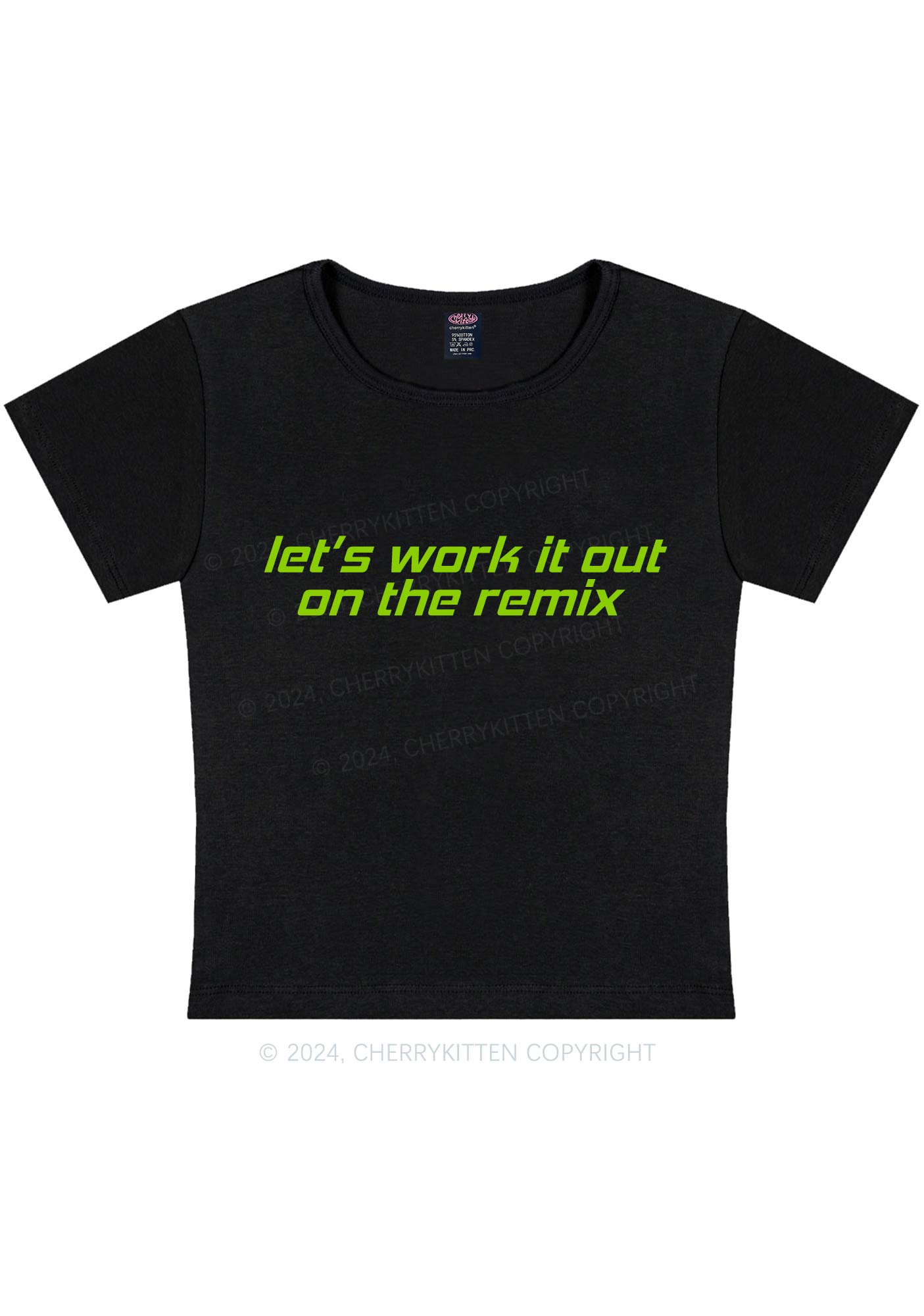 Let's Work It Out Y2K Baby Tee Cherrykitten