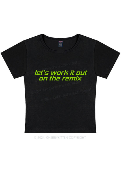 Let's Work It Out Y2K Baby Tee Cherrykitten