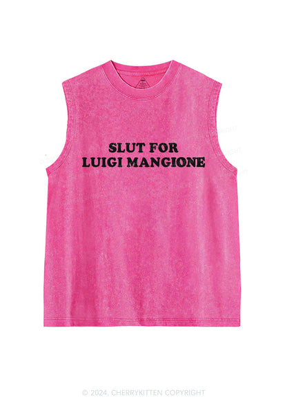 Slxt For Luigi Y2K Washed Tank Cherrykitten