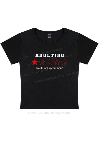 Adulting Not Recommend Y2K Baby Tee Cherrykitten