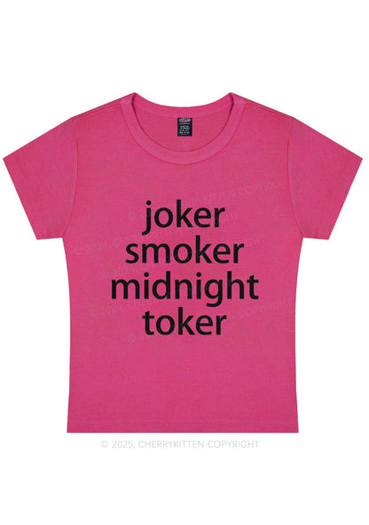 Joker Smoker Midnight Toker Y2K Baby Tee Cherrykitten