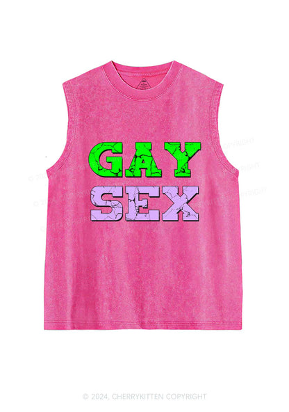 Gay Six Y2K Washed Tank Cherrykitten