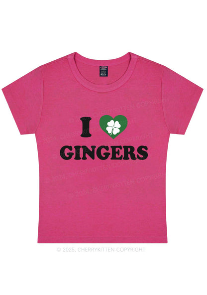 I Love Gingers St Patricks Y2K Baby Tee Cherrykitten