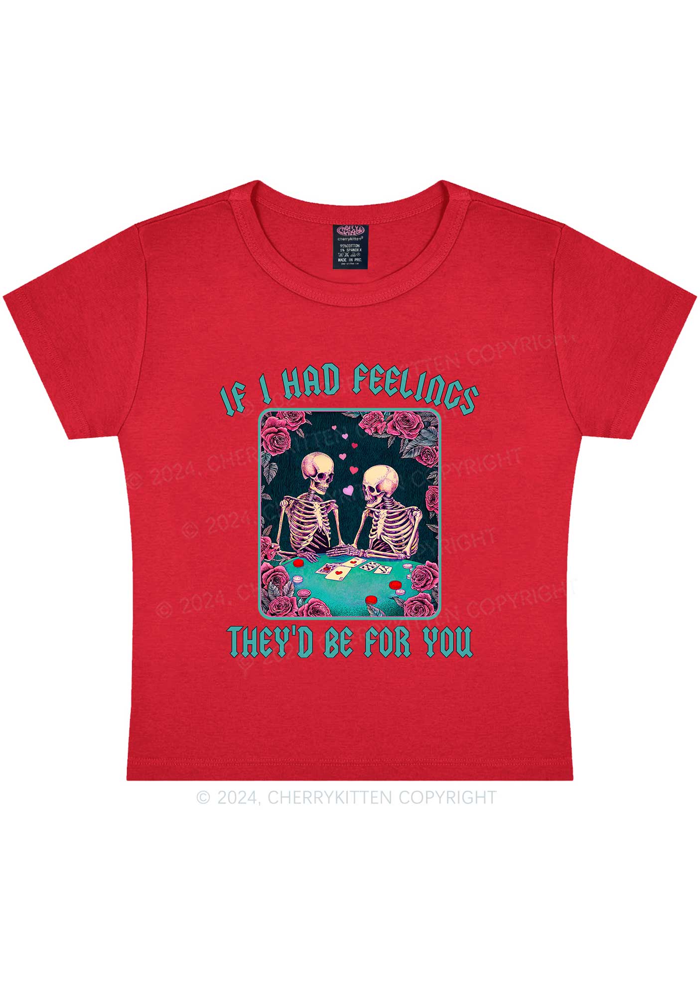 I Had Feelings Y2K Valentine's Day Baby Tee Cherrykitten