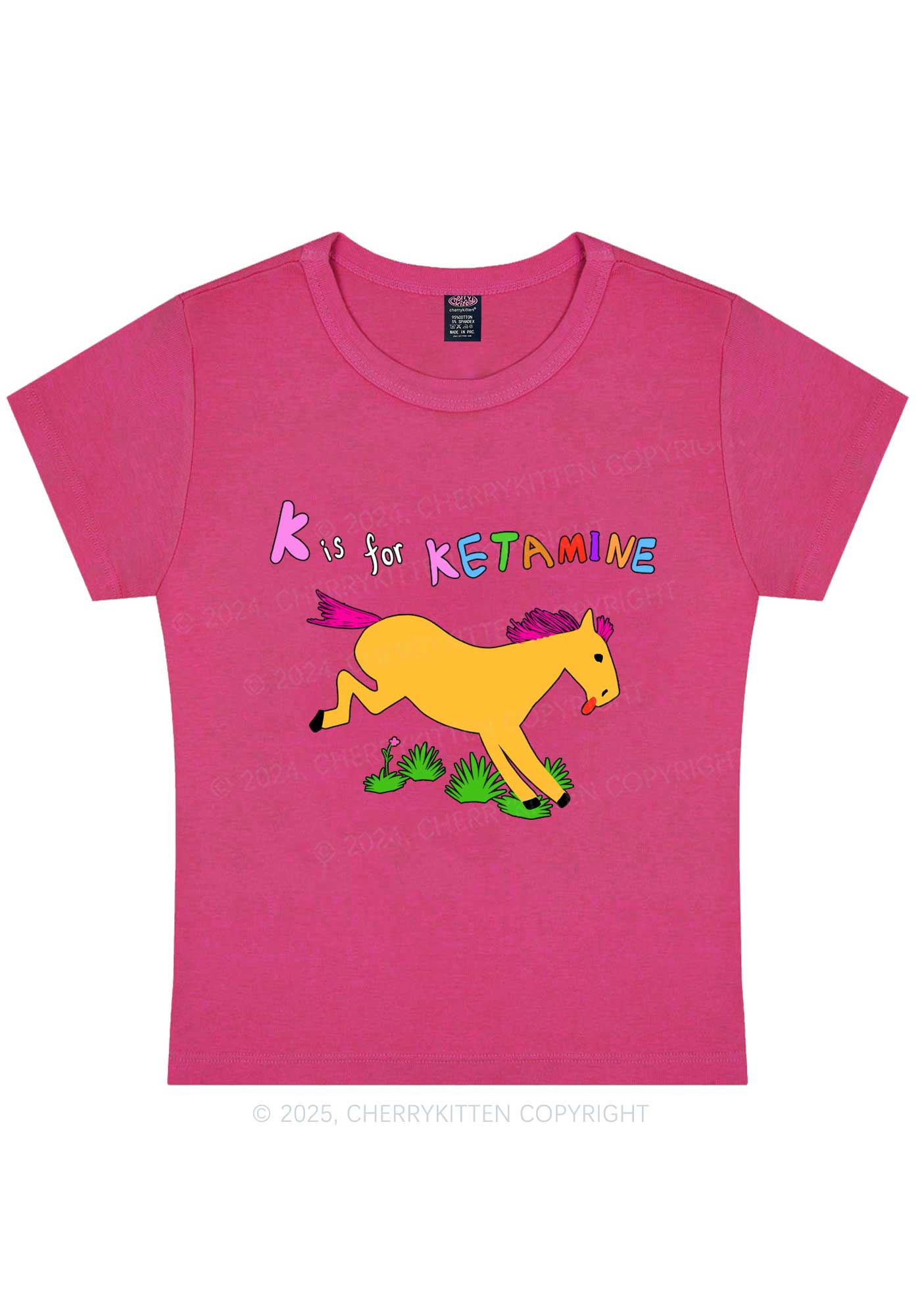 K Is For Pony Y2K Baby Tee Cherrykitten