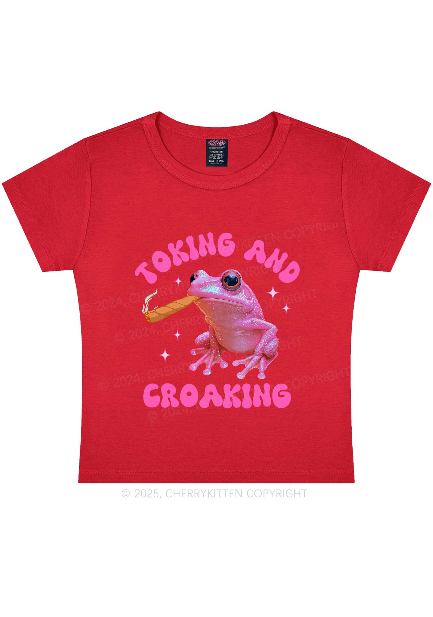 Toking And Croaking Y2K Baby Tee Cherrykitten