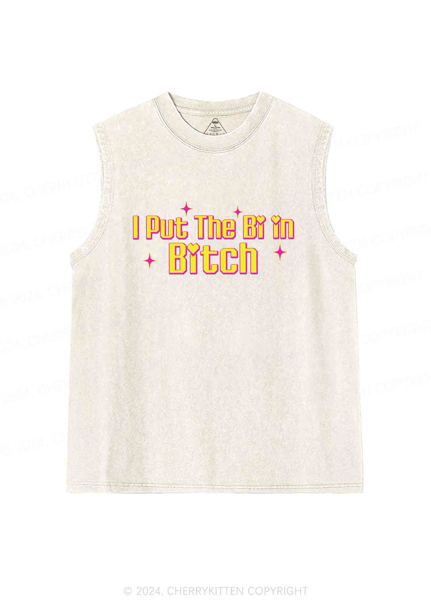 Put The Bi In Bxxch Y2K Washed Tank Cherrykitten