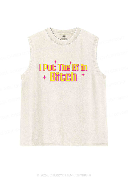 Put The Bi In Bxxch Y2K Washed Tank Cherrykitten