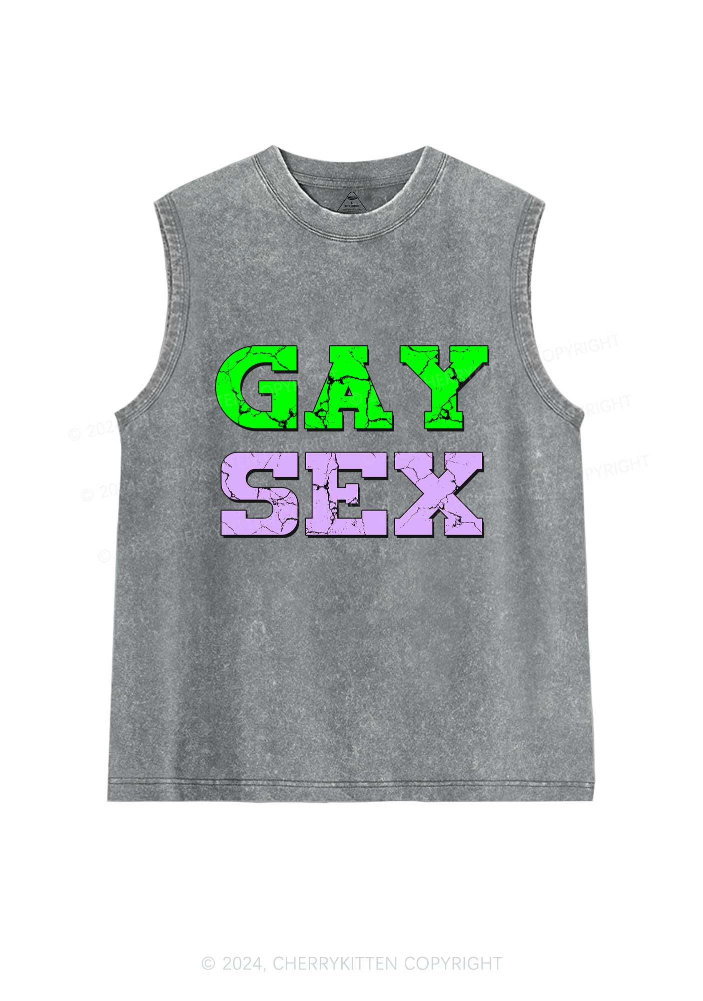 Gay Six Y2K Washed Tank Cherrykitten