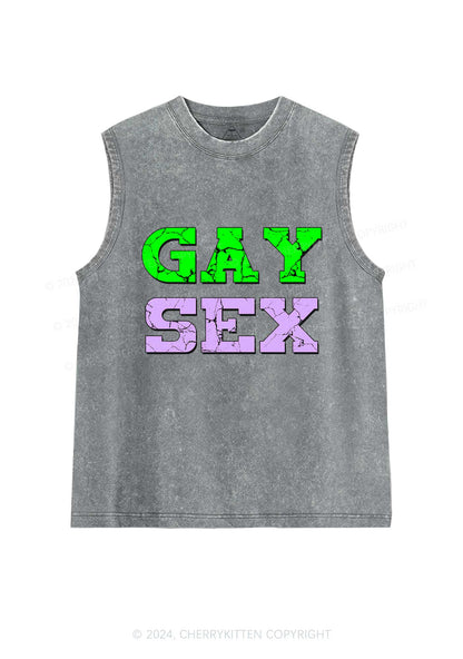 Gay Six Y2K Washed Tank Cherrykitten