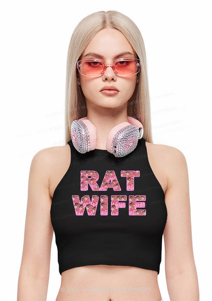 Rat Wife Y2K Crop Tank Top Cherrykitten