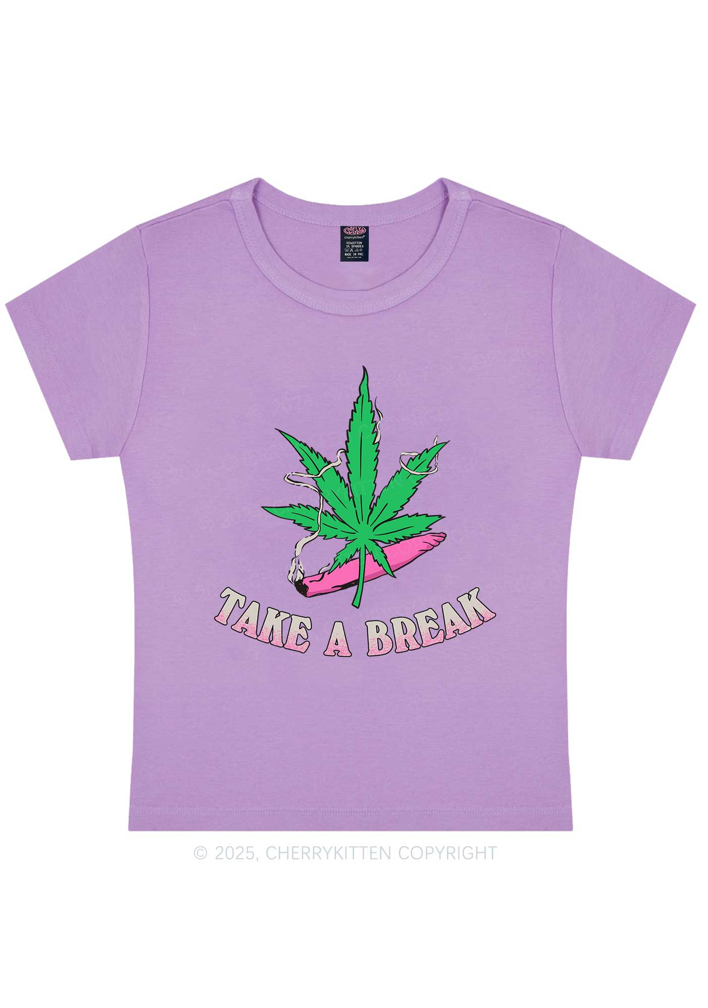 Take A Break Y2K Baby Tee Cherrykitten