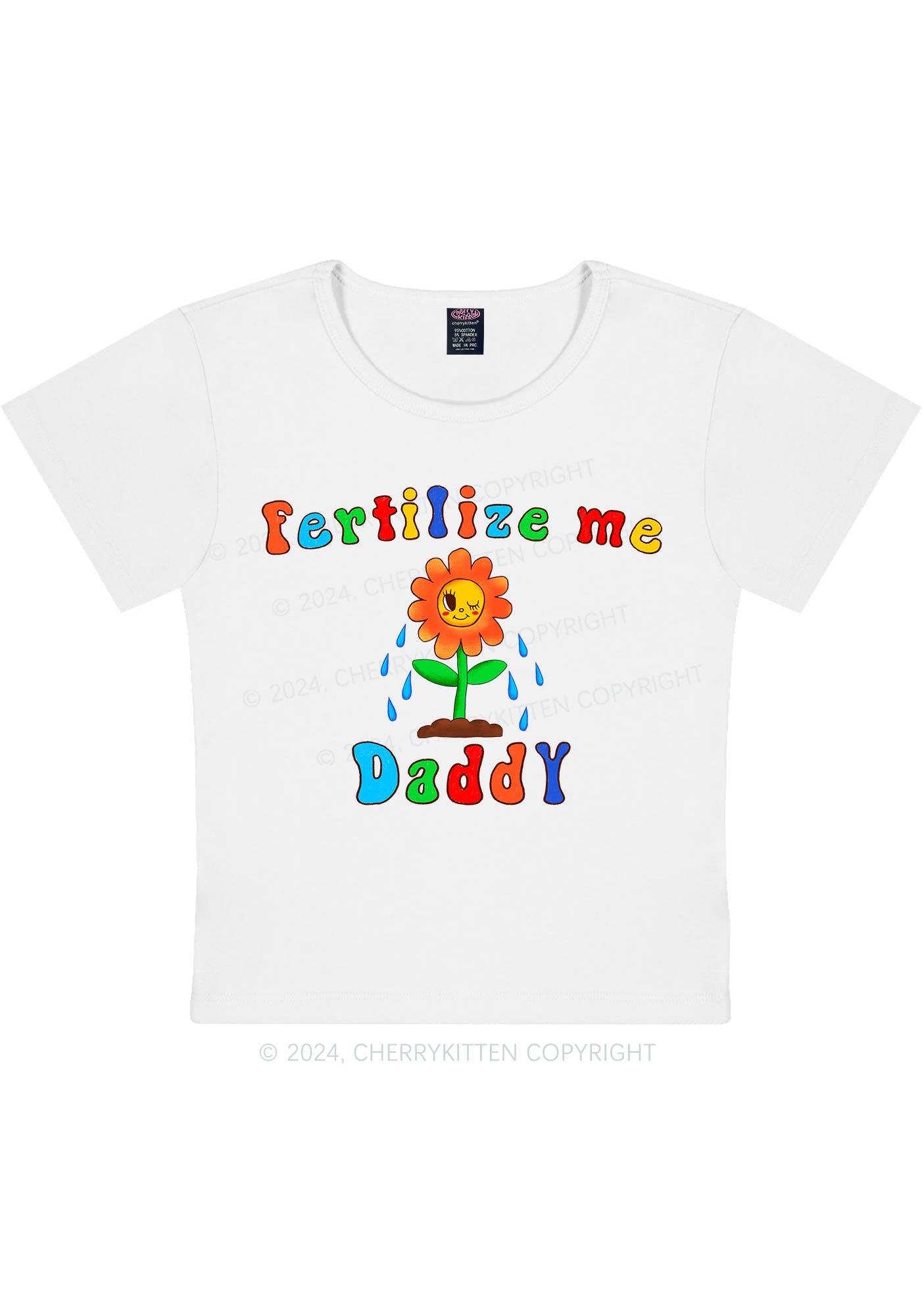 Fertilize Me Daddy Y2K Baby Tee Cherrykitten