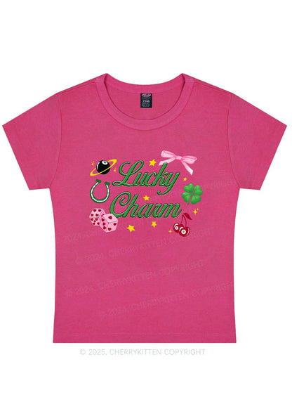 Lucky Charm St Patricks Y2K Baby Tee Cherrykitten