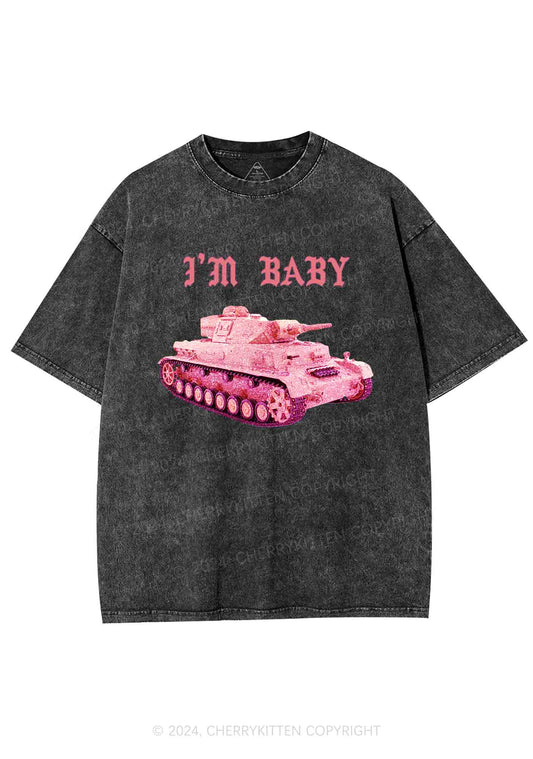 I'm Baby Tank Y2K Washed Tee Cherrykitten