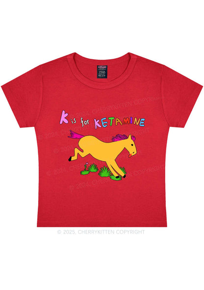 K Is For Pony Y2K Baby Tee Cherrykitten