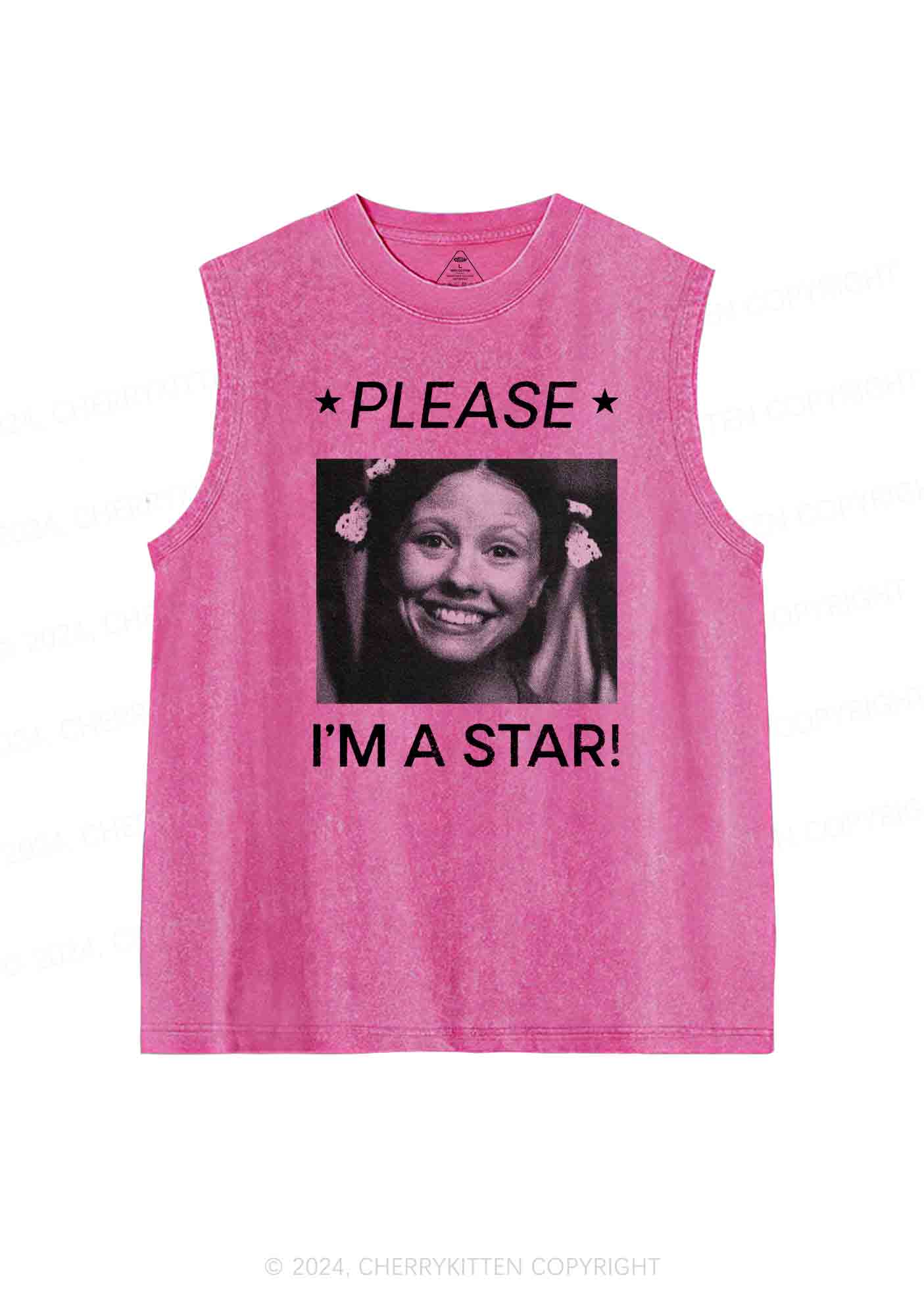 Halloween I'm A Star Y2K Washed Tank Cherrykitten