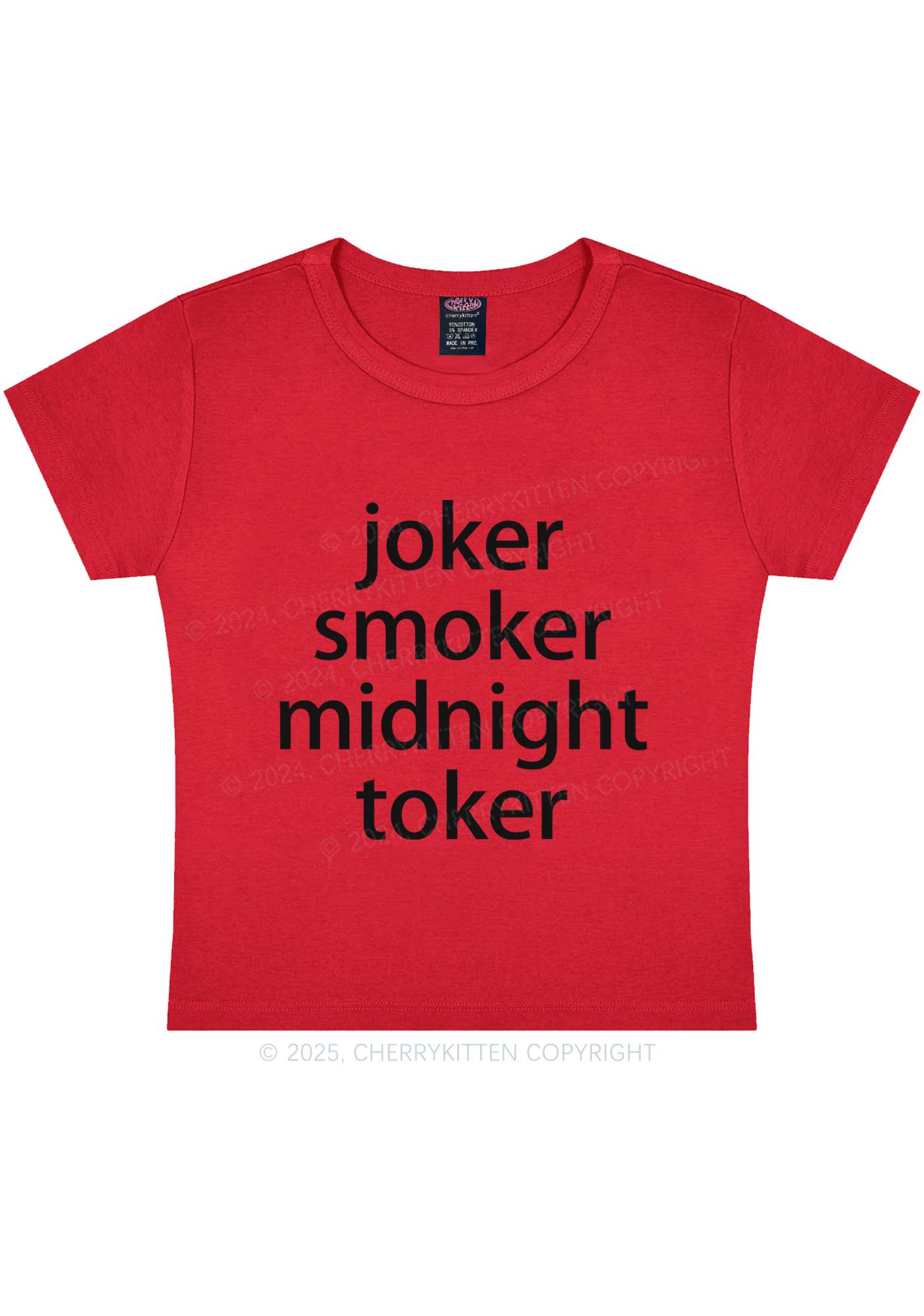 Joker Smoker Midnight Toker Y2K Baby Tee Cherrykitten