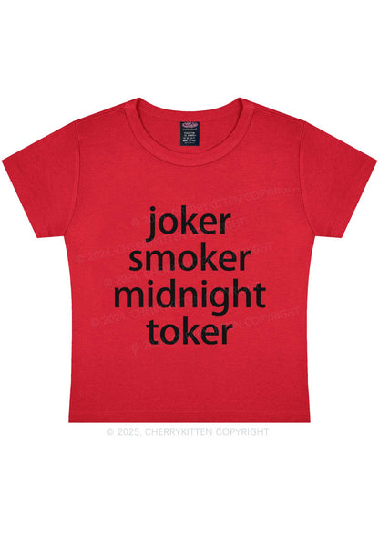 Joker Smoker Midnight Toker Y2K Baby Tee Cherrykitten