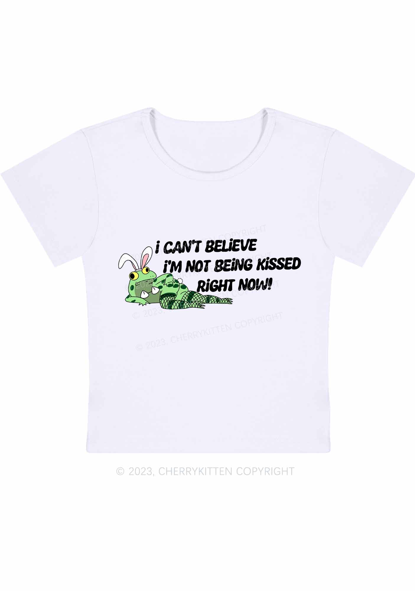 Curvy I'm Not Being Kissed Right Now Y2K Baby Tee Cherrykitten