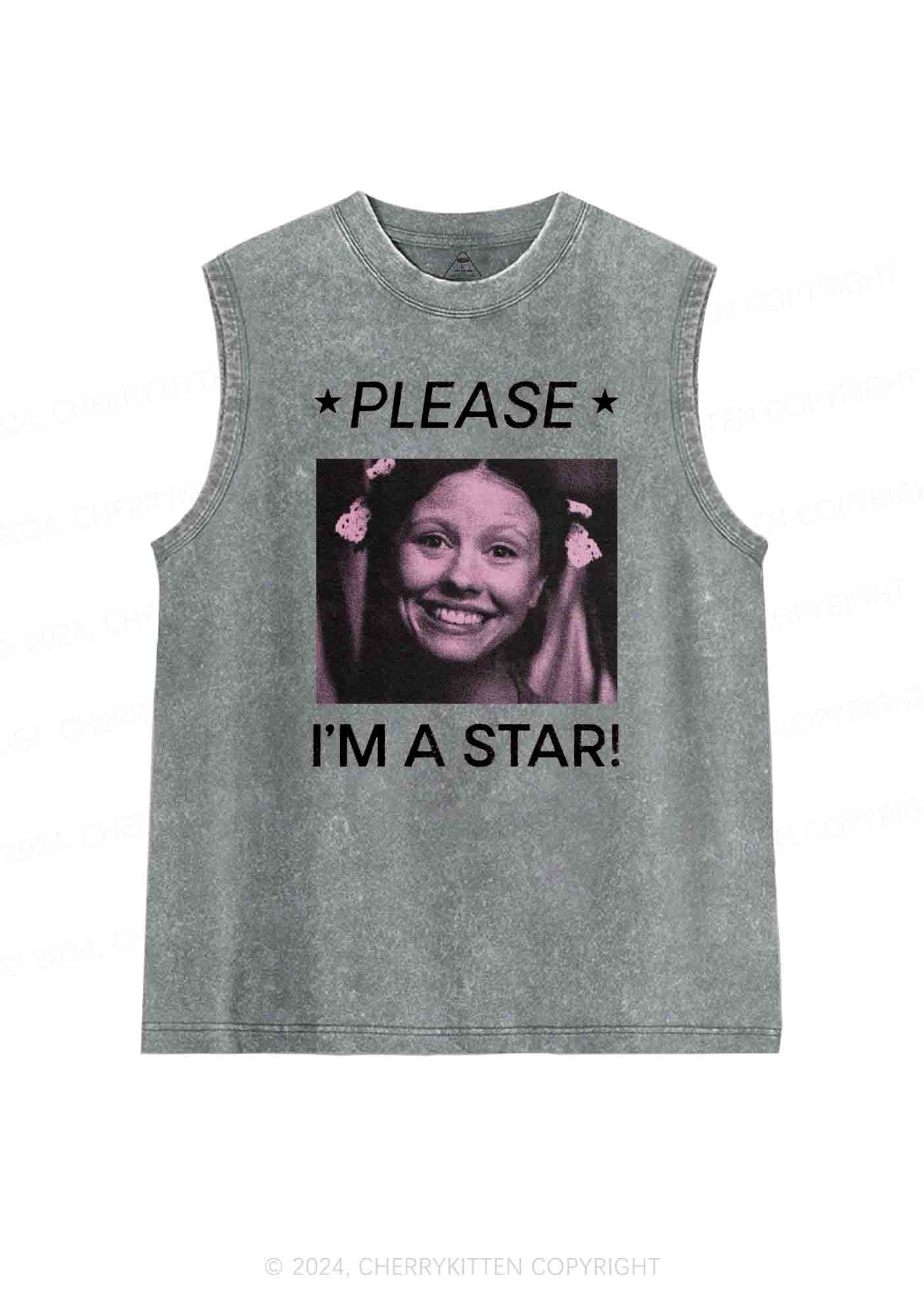 Halloween I'm A Star Y2K Washed Tank Cherrykitten