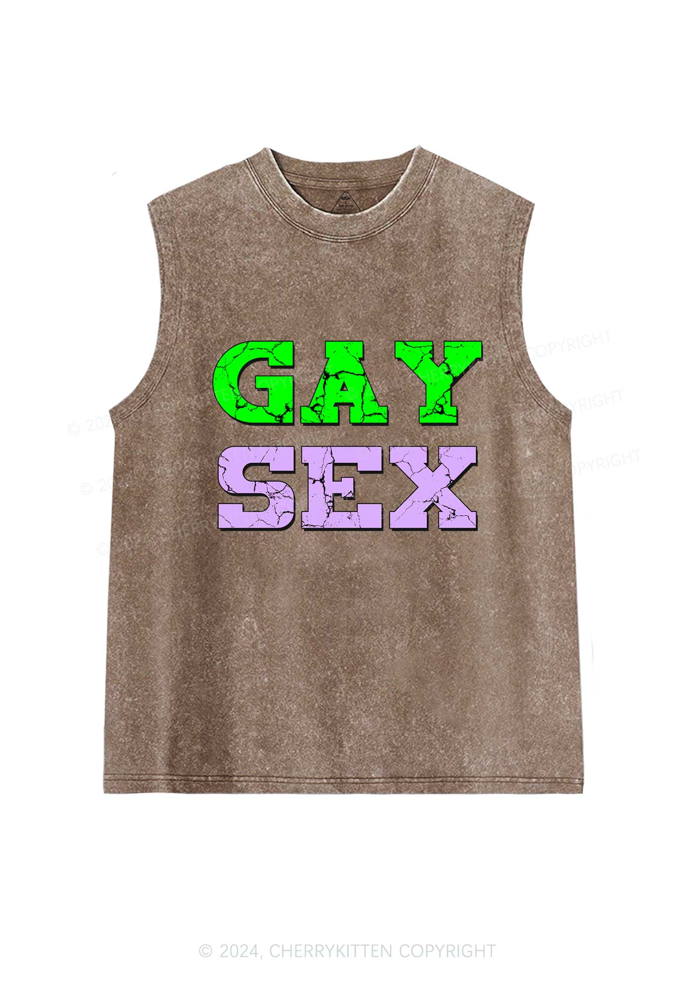 Gay Six Y2K Washed Tank Cherrykitten