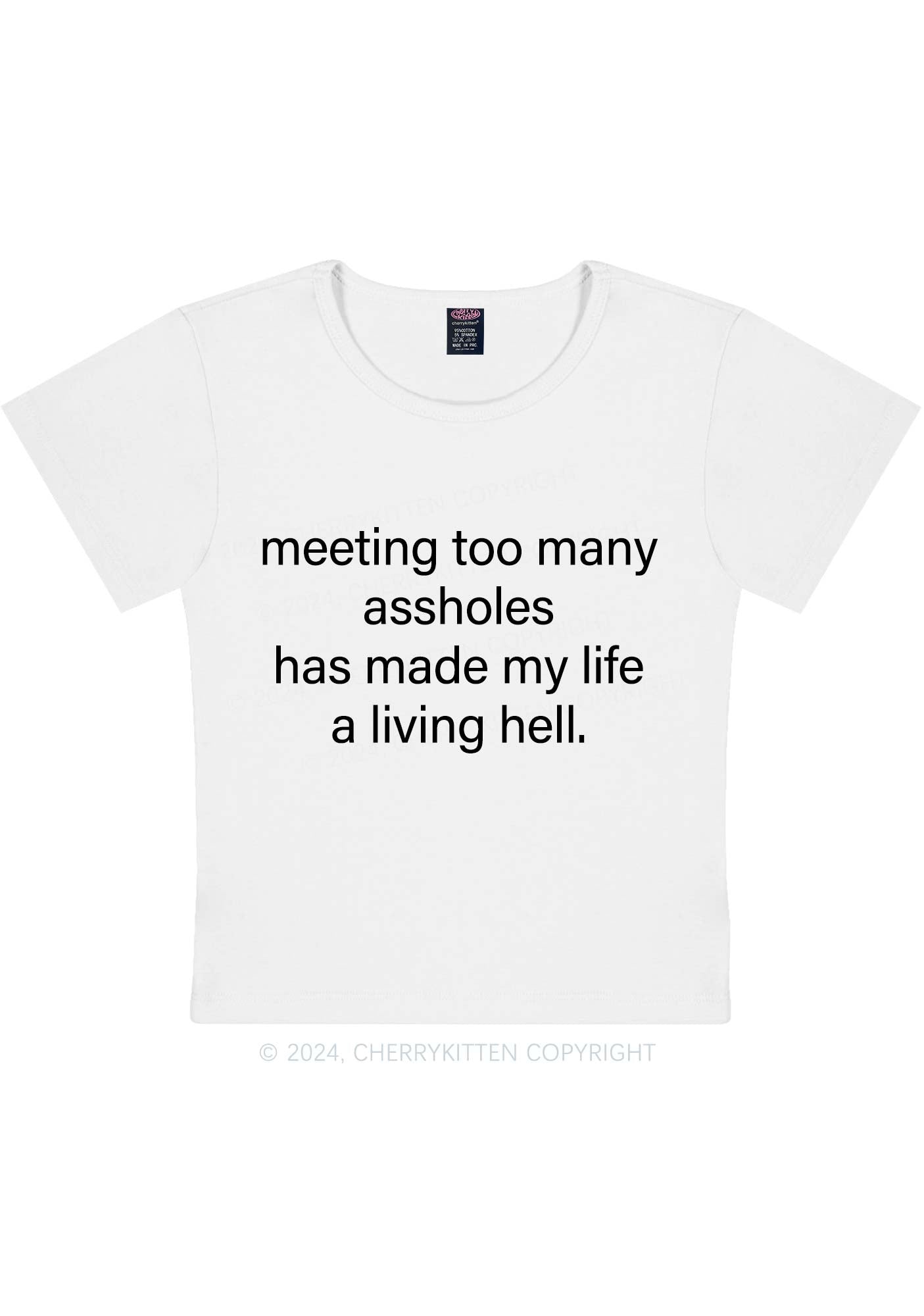 Living Hell Y2K Baby Tee Cherrykitten