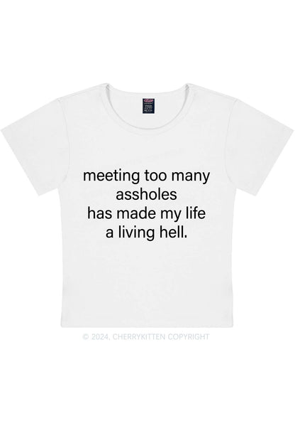 Living Hell Y2K Baby Tee Cherrykitten