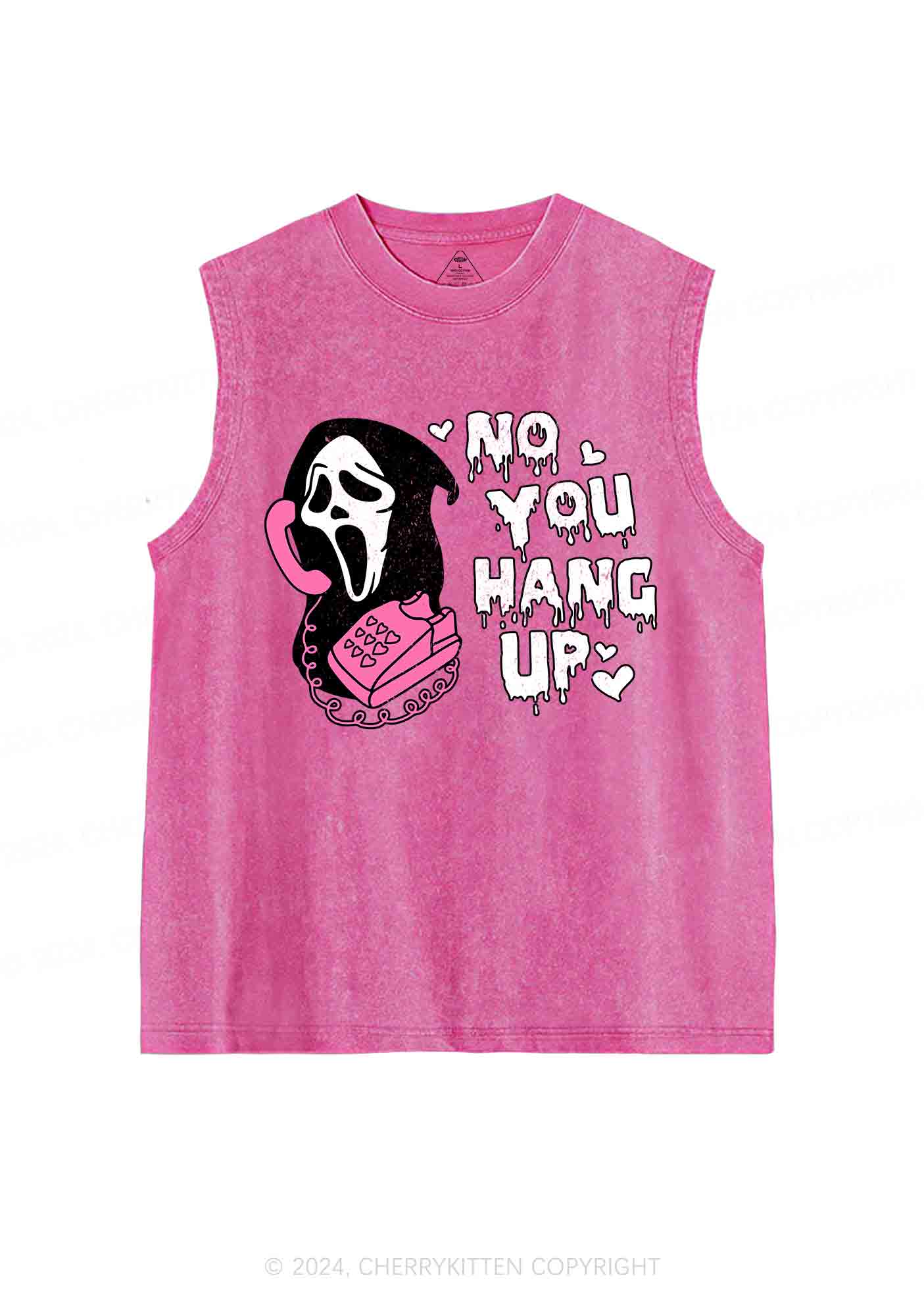 Halloween No You Hang Up Y2K Washed Tank Cherrykitten